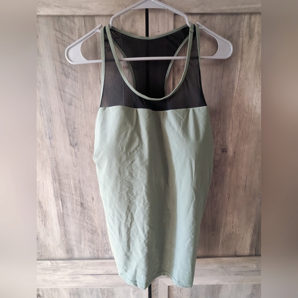 NWT Women's Green Racerback Tankini Swimsuit Top Size XXL
